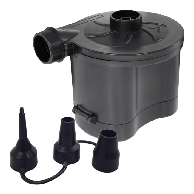 「コード不要でどこでも使える」HAC(ハック) 電池式 エアーポンプ 空気の注入排出両方可能 3種類のノズル付き HAC3122A-ブラック(22y10m)