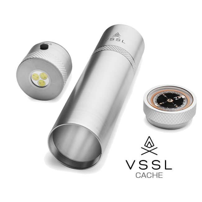 【9,000円以上で8％OFFクーポン】在庫処分特価】【ライト付きツールケース】 ベッセル(VSSL) キャッシュ アウトドア LEDライト・コンパス／ケース CACHE(18y11m)