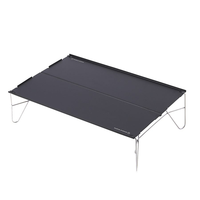 在庫処分特価】[ソロキャンプやトレッキングに]ホールアース(WHOLE EARTH) UL SPLIT コンパクト テーブル 折りたたみテーブル 天板サイズ36×25cm WE23DB43-90 ブラック(21y6m)