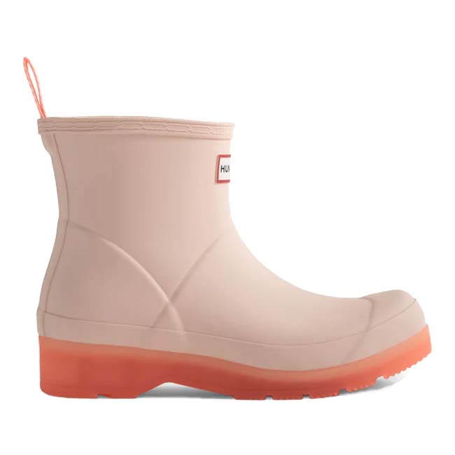 在庫処分特価】HUNTER(ハンター) 2024 レディース プレイ ショート トランスルーセント ソール ブーツ 国内正規商品 レインブーツ 長靴 雨靴 WFS4001RMA-ROF R.ピンク×オレンジF.(24y3m)