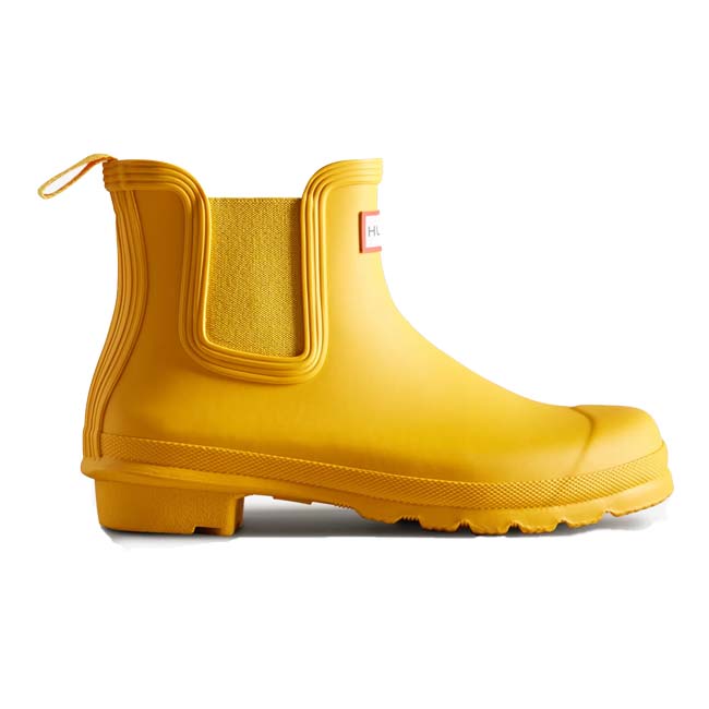在庫処分特価】HUNTER(ハンター) レディース オリジナル チェルシー ショートブーツ レインシューズ 国内正規商品 レインブーツ 長靴 雨靴 WFS2078RMA-RYL イエロー(23y4m)