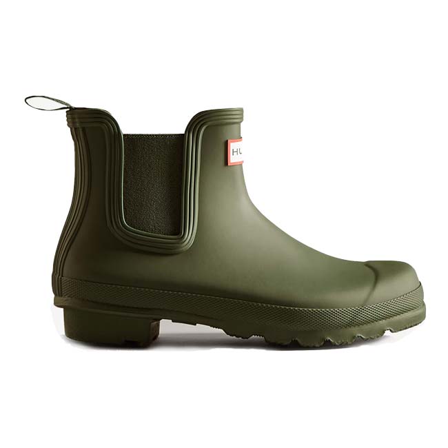 在庫処分特価】HUNTER(ハンター) レディース オリジナル チェルシー ショートブーツ レインシューズ 国内正規商品 レインブーツ 長靴 雨靴 WFS2078RMA-OVL オリーブリーフ(23y4m)