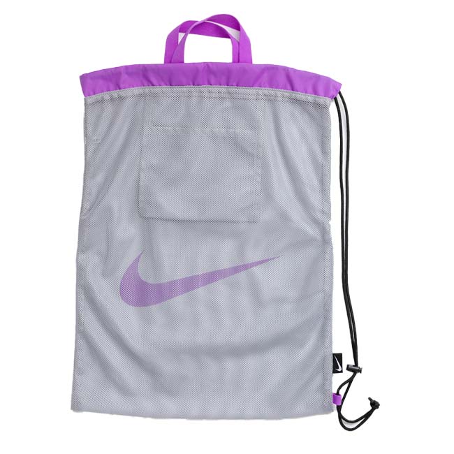 ナイキ(NIKE) 2026 SS ジュニア メッシュワンショルダープールバッグ 16L ナップザックタイプ スイムバッグ 水泳 男子 女子 1994043-0018 グレー(26y4m)