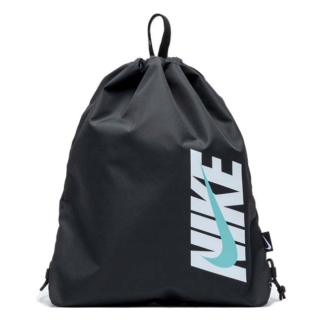 ナイキ(NIKE) 2026 SS ジュニア ドローストリングプールバッグ 10L ナップザックタイプ スイムバッグ 水泳 男子 女子 1994042-1456 ブラック×ホワイト(26y4m)