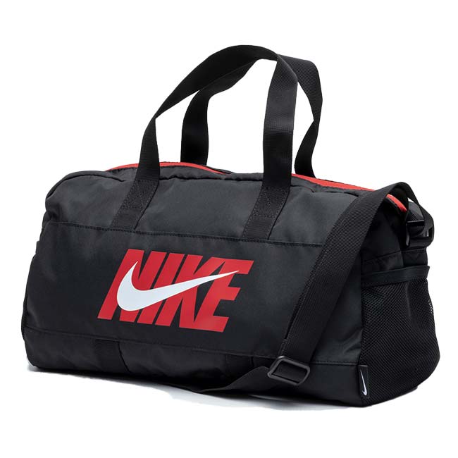 ナイキ(NIKE) 2026 SS ジュニア ボストンプールバッグ 16L ショルダーストラップ付き スイムバッグ 水泳 男子 女子 1994041-1411 ブラック×レッド(26y4m)