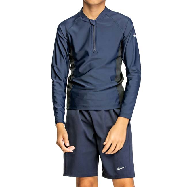 在庫処分特価】ナイキ(NIKE) 2024 SS ジュニア UNISEX ロングスリーブ セットアップ スクール水着 水泳 男女兼用 ジェンダーレス 1991093-08 コン(24y4m)
