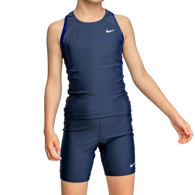 在庫処分特価】「ナイキ(NIKE) 2024 SS ジュニア(ガールズ) スクール水着 セパレーツ 女子水着 スイミング 上下セット 1991083-08 コン×コン(24y4m)
