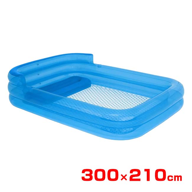 ベストウェイ(Bestway) H2OGO！ ファミリー ラウンジ プール 300×210cm QQ コストコ 1872209 ブルー(26y4m)