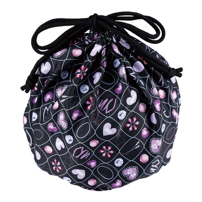 ササキ(SASAKI) ボールカバー オリジナルプリントシリーズ ボール1個収納可能 巾着タイプ AC-66-B ブラック(26y2m)