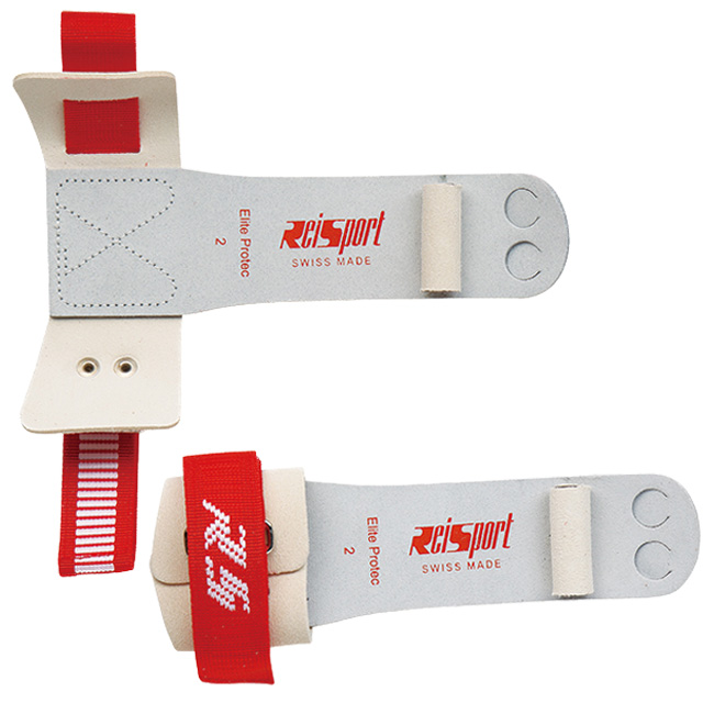 「大人用」ササキ(SASAKI) スーパープロテクター 吊り輪用2ツ穴 スイス製 牛革 プロテクター SWP-532-ホワイト×レッド(21y12m)SWP532