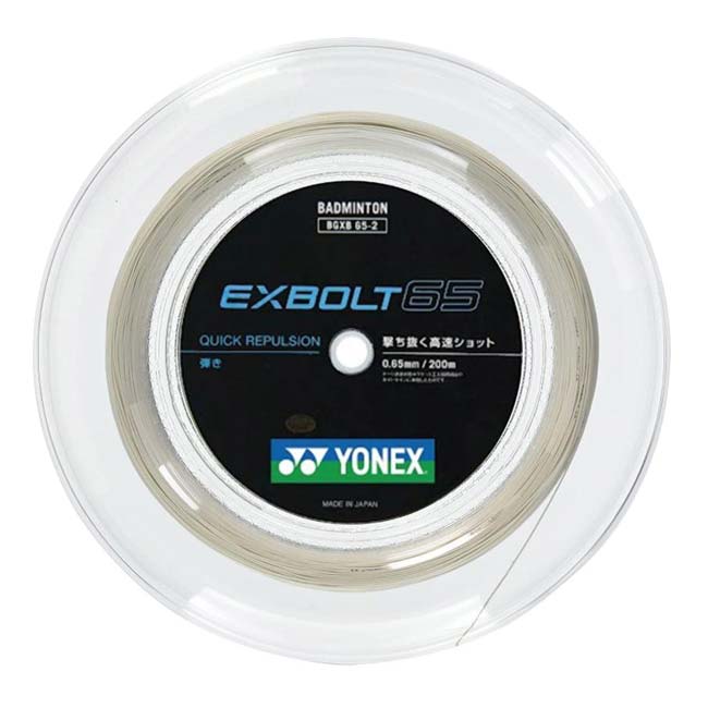 【10％OFFマジッククーポン対象】「バドミントン」ヨネックス(YONEX) EXBOLT 65 エクスボルト65 0.65mm 200mロール バドミントンガット BGXB65-2-011 ホワイト(23y4m)
