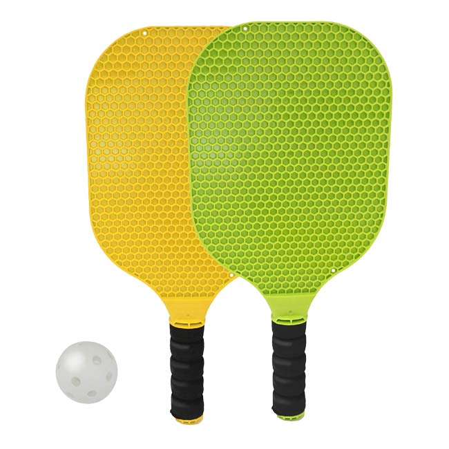 【今話題のスポーツを体験しよう！】ハック(HAC) ピックルボール プレイセット パドル+ボールセット HAC4697 イエロー×グリーン(25y9m)