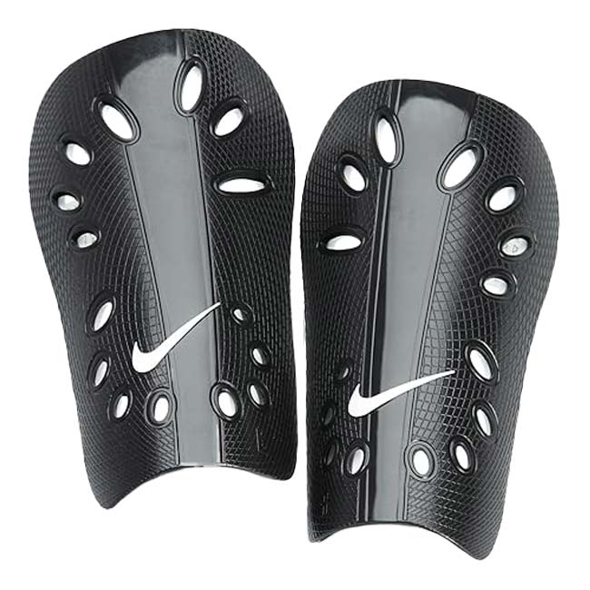 【左右1セット】ナイキ(NIKE) 2025 HO ユニセックス Jガード サッカー用 すねあて シンガード メッシュ収納袋付き SP0040-009 ブラック×ホワイト(25y12m)