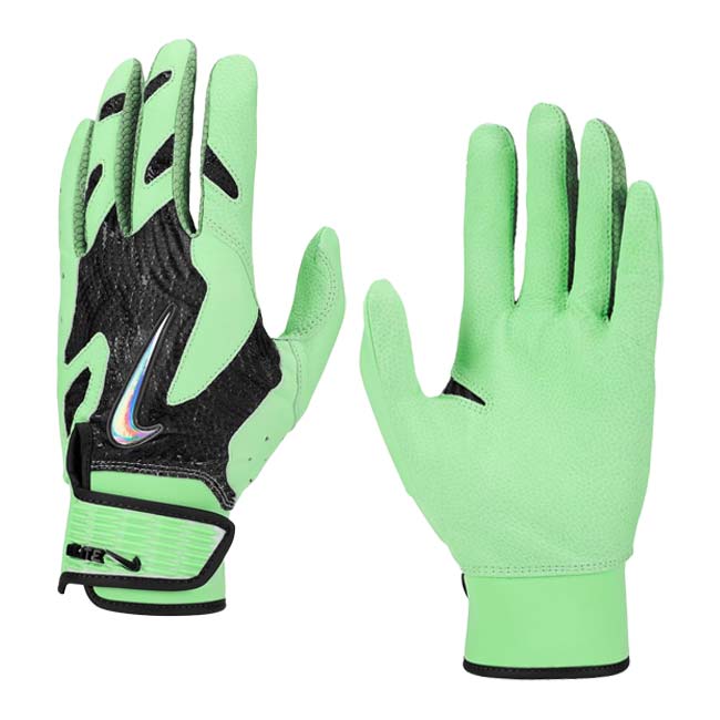 ナイキ(NIKE) ユニセックス Alpha Elite アルファエリート 2.0 バッティンググローブ 両手用 野球 BA1203-070 アンスラサイト×Vグリーン(26y5m)