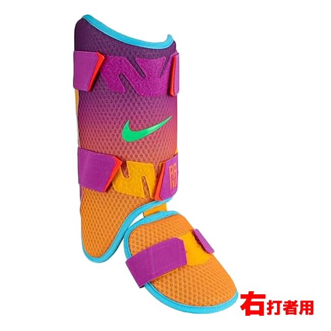 【アクーニャJr.モデル】【右打者用】ナイキ(NIKE) ユニセックス ダイヤモンド Acuna バッターズレッグガード 1個入り BA3009-934 Uゴールド×Bブルー(26y4m)