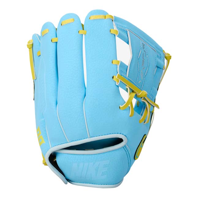 【ロナルド・アクーニャ Jr.】【右投げ用】ナイキ(NIKE) ジュニア VAPOR ヴェイパー YOUTH 野球用グローブ 内野 外野 BA2007-403 Bブルー×Oイエロー(25y12m)