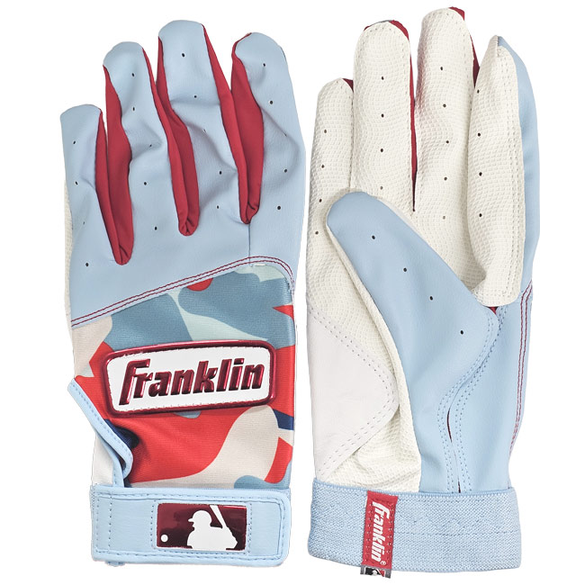 【両手用セット】FRANKLIN(フランクリン) DIGITEK デジテック デジタル迷彩 バッティンググローブ アダルト 大人用 21071 ホワイト×カロリーナ(25y7m)