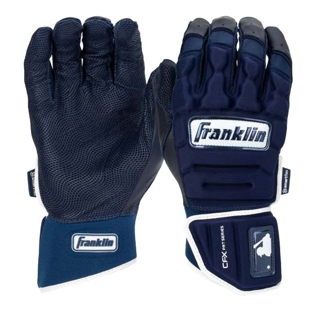 売切り終了！「両手用セット」FRANKLIN(フランクリン) CFX PRT プロテクティブ バッティンググローブ 野球 打撃用手袋 大人用 国内正規品 20683-ネイビー×ホワイト(23y8m)
