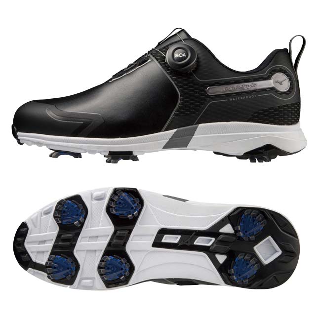 ミズノ(MIZUNO) メンズ ワイドスタイル SL ボア ゴルフシューズ スパイクモデル 4＋1E 防水 QQ コストコ 51GQ2240-09 ブラック(26y4m)