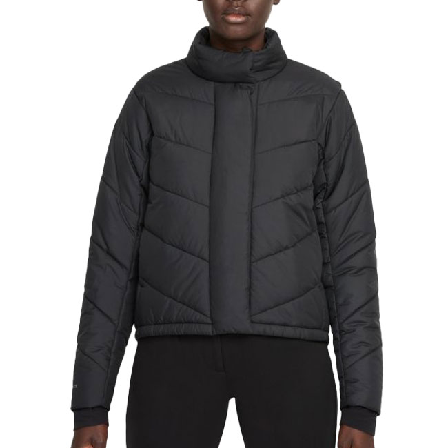 売切りセール！在庫処分特価】【日本サイズ】ナイキ(NIKE) 2021 HO レディース Therma-FIT レペル シンセティックフィル ジャケット DA3217-011 BK×Dスモークグレー(21y11mゴルフ)