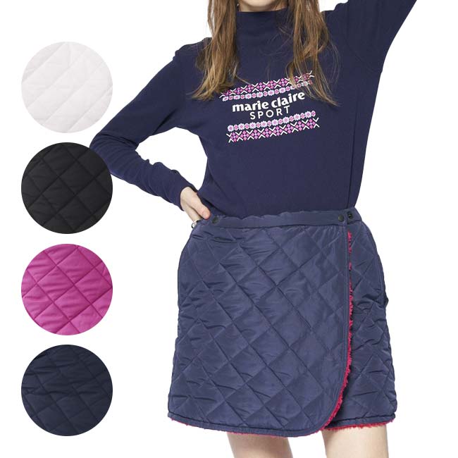 在庫処分特価】marie claire(マリ・クレール) 2023 FW レディース リバーシブル 巻きスカート 733-949(23y10m)