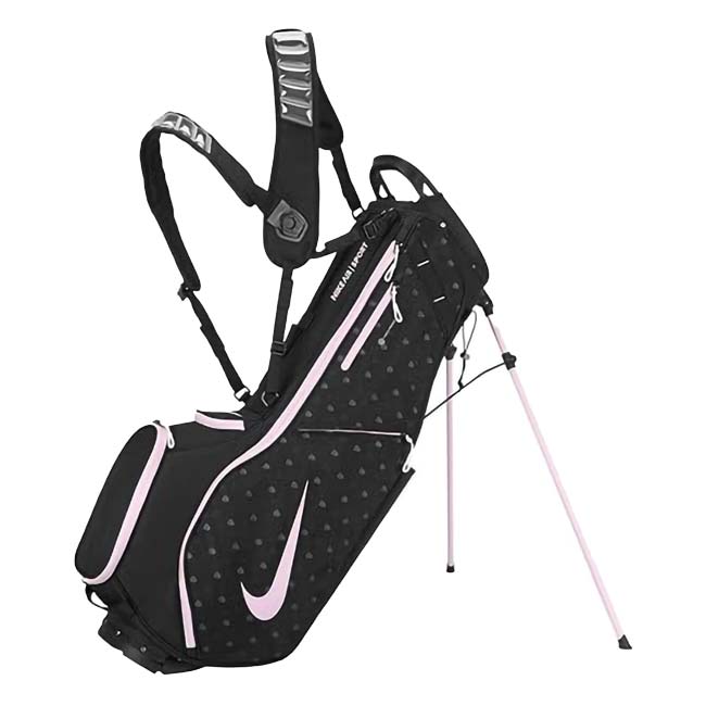 在庫処分特価】ナイキ(NIKE) AIR SPORT2 エアスポーツ2 ALP スタンド型ゴルフバッグ 9.5型 ４分割 キャディバッグ GF3020-028 ブラック×セイル×ピンクF(26y1m)