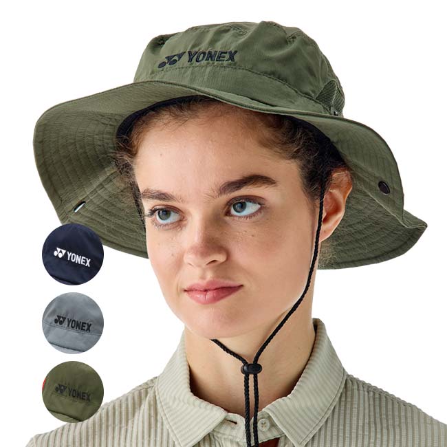 ヨネックス(YONEX) 2025 ユニセックス ロゴ刺繍入り 紐付きハット 帽子 GCT115(25y2mゴルフ)