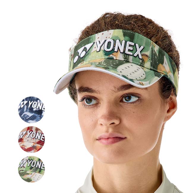 ヨネックス(YONEX) 2025 ユニセックス 立体ロゴ刺繍入り サボテン柄 サンバイザー GCT114(25y2mゴルフ)