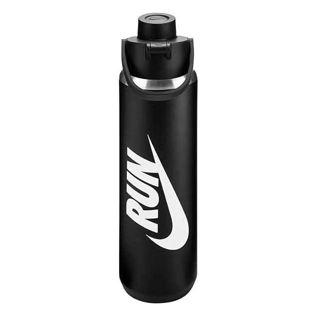 【保冷専用直飲みタイプ】ナイキ(NIKE) ステンレススチール リチャージチャグボトル 24oz(700ml) 携帯用魔法瓶 グラフィック HY2021-044 ブラック×WH(26y10m)