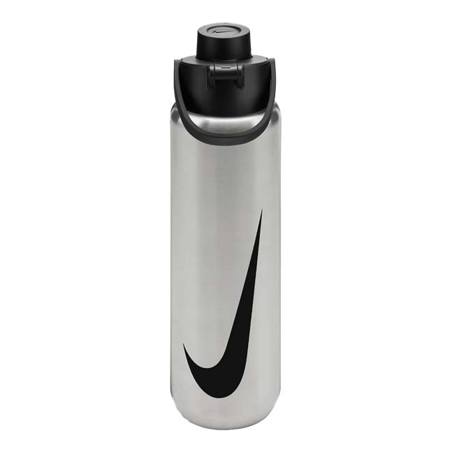 【保冷専用直飲みタイプ】ナイキ(NIKE) ステンレススチール リチャージチャグボトル 携帯用魔法瓶 24oz (700ml) 水筒 HY2020-953 BSスチール×BK(25y8m)