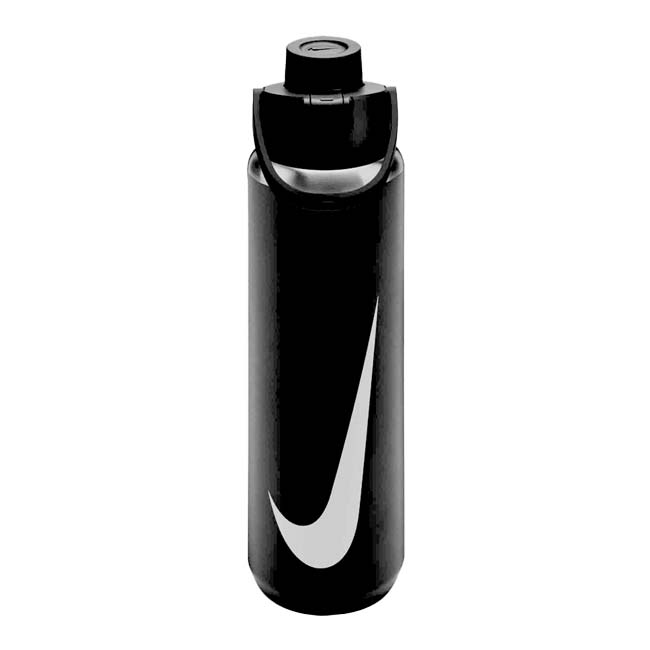 【保冷専用直飲みタイプ】ナイキ(NIKE) ステンレススチール リチャージチャグボトル 携帯用魔法瓶 24oz (700ml) 水筒 HY2020-091 ブラック×BK×WH(25y8m)