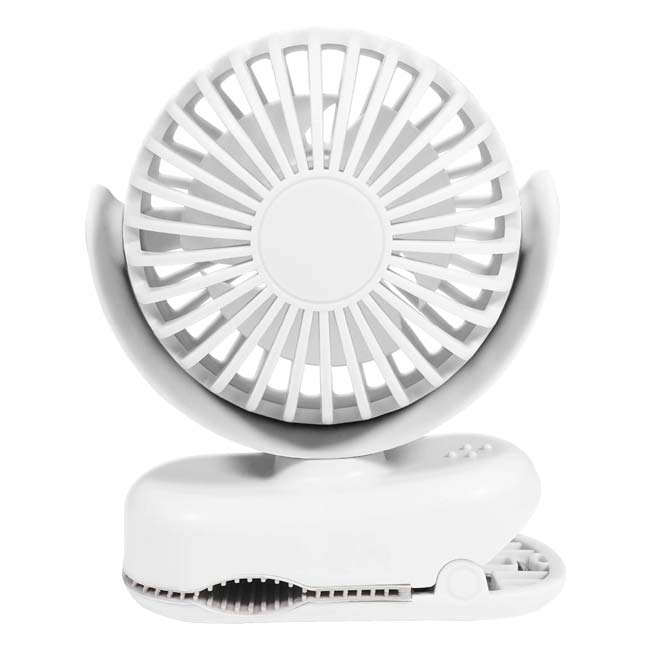 【傘に取り付け可能】ハック(HAC) クリップ付き ポータブルファン 超軽量 USB充電式 HAC5174A ホワイト(26y3m)