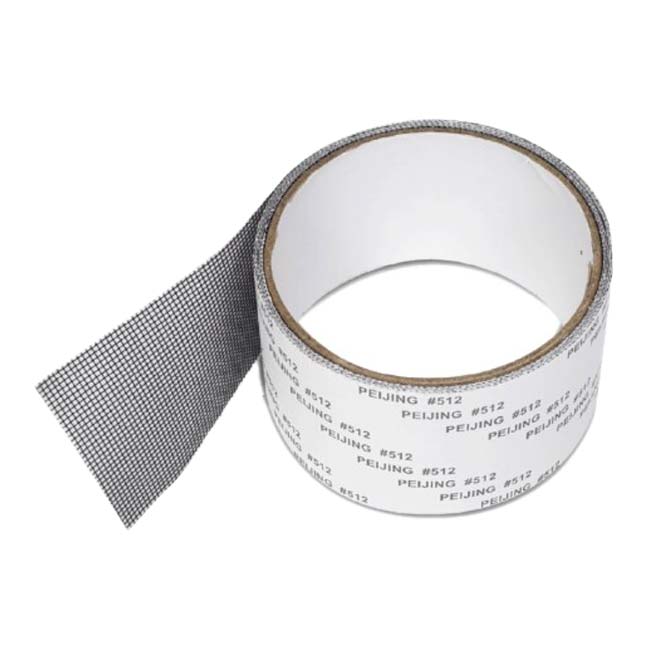 「必要な長さに切って貼るだけ！」ハック(HAC) 網戸補修テープ シールタイプ 幅4.8cm×長さ2m HAC4234-ブラック(24y12m)