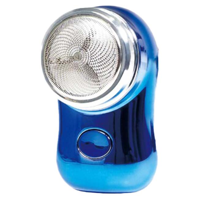 「素早く剃れる3枚刃髭剃り」ハック(HAC) USB充電式 ミニシェーバー 掃除ブラシ＆保護カバー付き HAC4183Aブルー(24y9m)