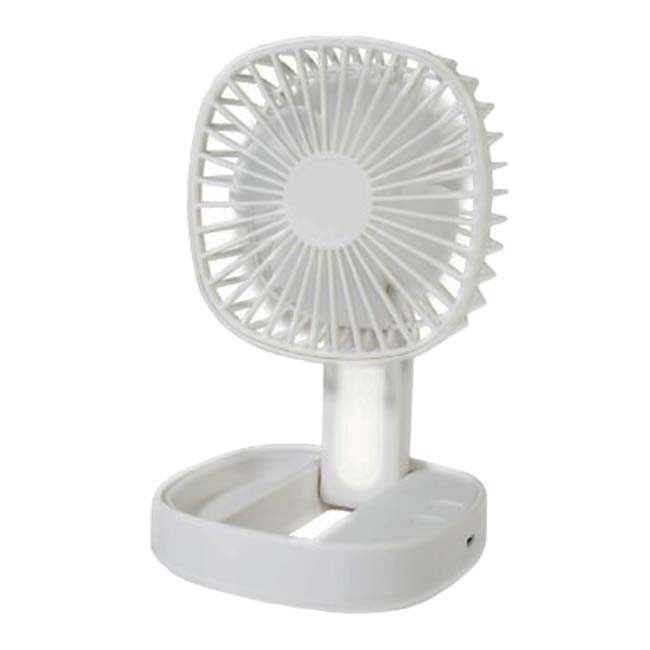 在庫処分特価】「デスク作業に最適！」ハック(HAC) コードレス デスクライトファン 風量・明るさ調節可能 USJ充電式 HAC4085-ホワイト(24y6m)