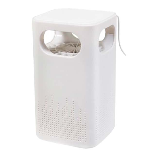 「置くだけ簡単＆省エネで蚊を捕獲」ハック(HAC) 吸引式 エコロジー スクエア 蚊取りファン USB給電式 HAC4031A-ホワイト(24y6m)