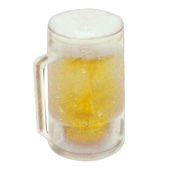 「キンキンに冷えた一杯を！」 ハック(HAC) 冷え冷えジョッキ 350ml 冷凍して使用 HAC4040-クリア(24y3m)