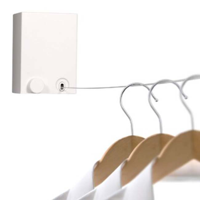 「部屋干しのスペース不足問題が解決」HAC(ハック) 室内用 物干しロープ コンパクト設計 ロープ長4.2m HAC3697-ホワイト(23y6m)