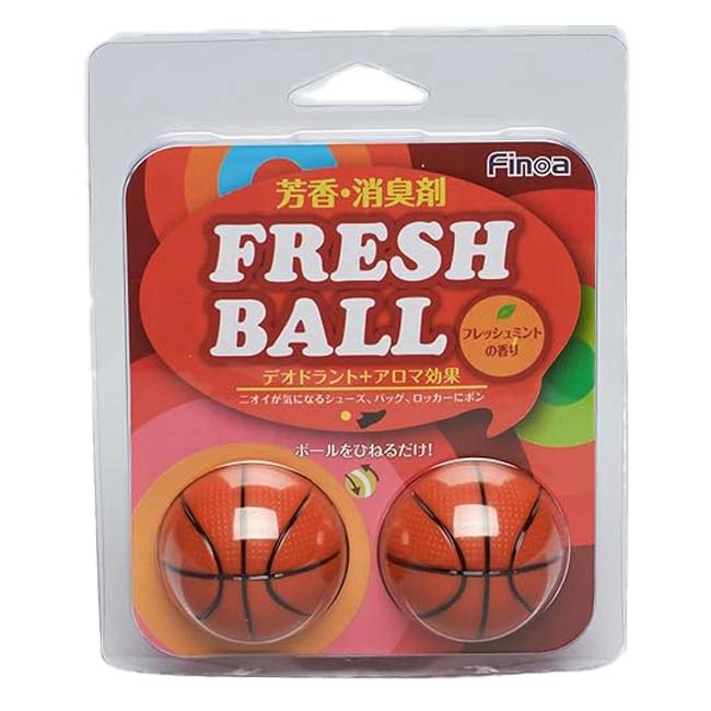 【気になるニオイをブロック】Finoa(フィノア) フレッシュボール バスケット 芳香・消臭剤 2個入り デオドラント＋アロマ効果 5070 ブラウン×ブラック(26y3m)