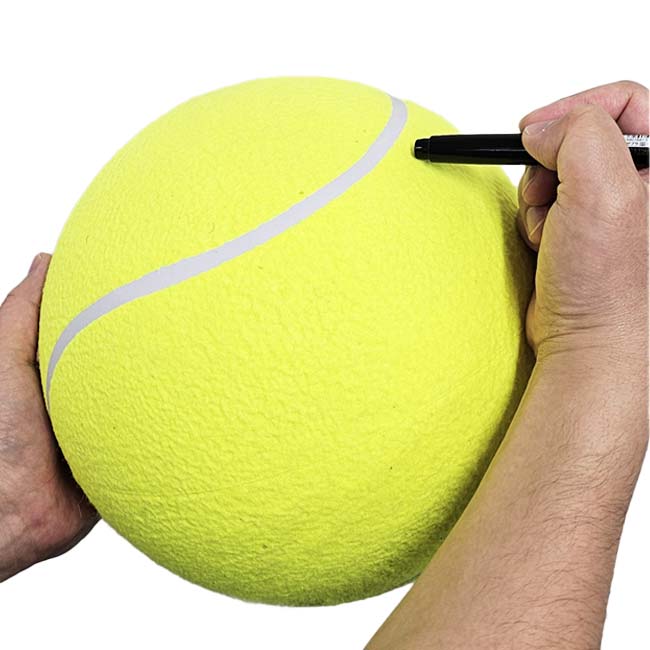 「サインボールにも」 ペット用ビッグテニスボール ドッグトレーニング用テニスボール インフレータブルボール ゴム製 TE929996(24y5m)