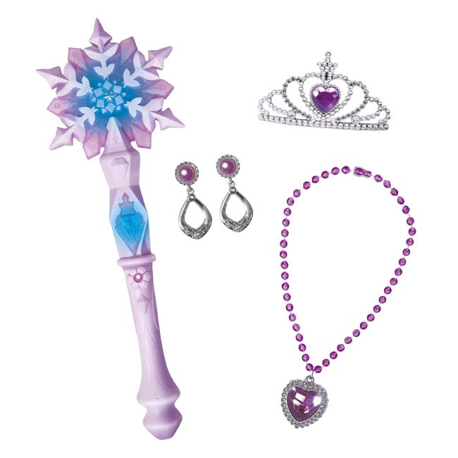ハック(HAC) スノープリンセス マジカルステッキ ネックレス・ティアラ・イヤリング お姫様に変身！ メロディ＆ライト 電池式 HAC5587 ピンク(26y9m)