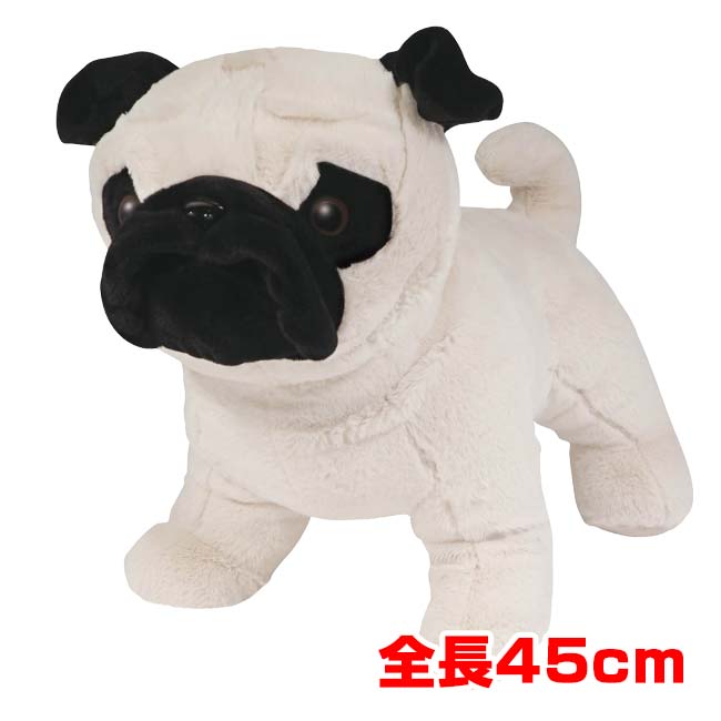 ハック(HAC) ずっといつでもいっしょ！ パグくん 全長45cm パグ犬 ぬいぐるみ 幼児玩具 HAC4425 クリーム(26y9m)