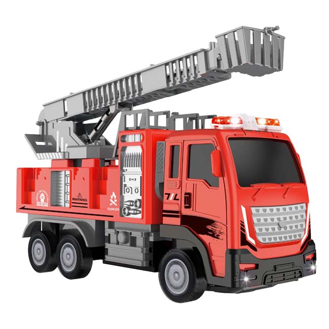 ハック(HAC) RCはしご消防車 FIRE RESCUE デラックスセット はたらくクルマ ラジオコントロール ラジコンカー HAC4368(N) レッド(26y9m)