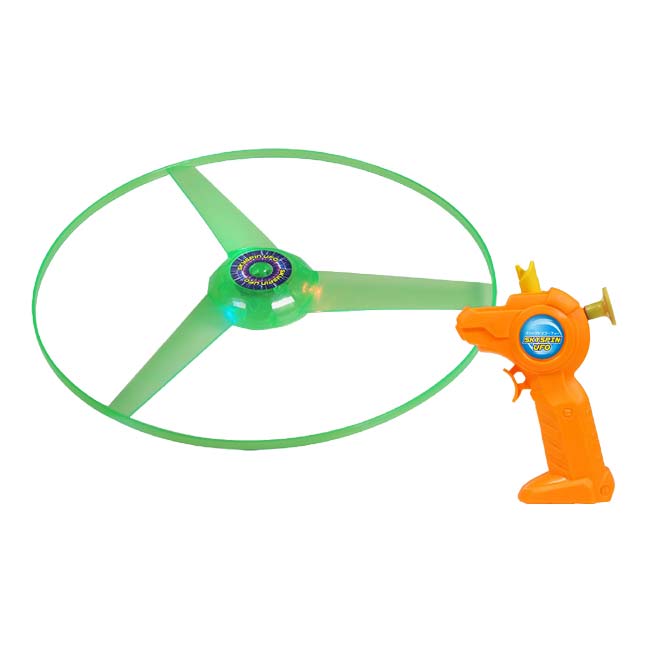 【鮮やかに勢いよく回転する】Montagna(モンターナ) SKY SPIN UFO スカイスピンユーフォー 空飛ぶUFO 25cm ビッグサイズ HAC4541 グリーン(25y3m)