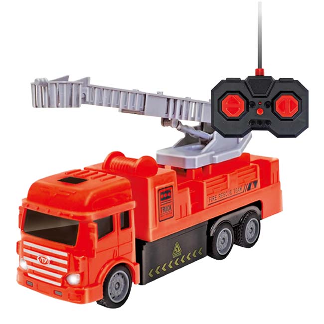 【ハシゴがまわる！のびる！】ハック(HAC) 緊急出動！ RCはしご消防車 ファイヤー トラック ハシゴ伸縮・回転 ラジコンカー HAC4494 レッド(25y3m)