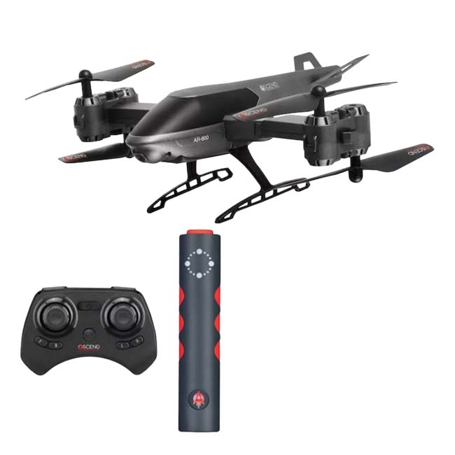 アセンド・エアロノティクス(Ascend Aeronautics) ASCモーションコントロール HDカメラ搭載ドローン 初心者向け USB充電式 QQ コストコ AR-800 Dグレー(26y7m)【LI電含】