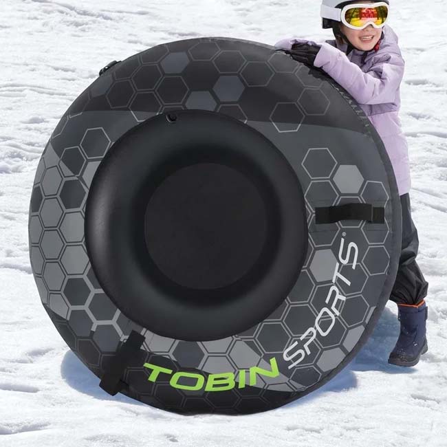TOBIN SPORTS(トービンスポーツ) SNOW TUBE スノーチューブ 大型ハンドル付き そり 雪遊び 1872135 ブラック(26y2m)