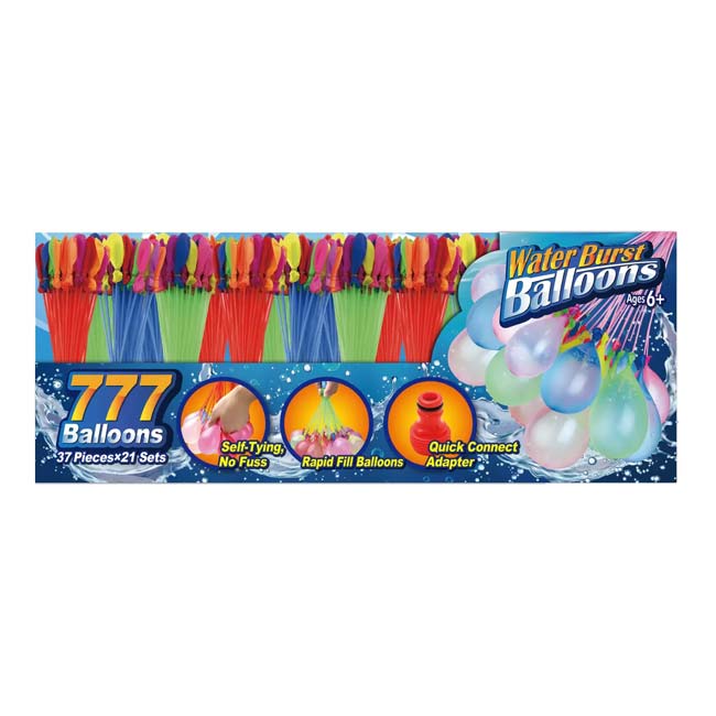 【水遊びのおともに！夏のイベントに！】WEトレーディングジャパン ウォーターフロント バーストバルーン 777個入り QQ コストコ DSK-WBB777アソート(25y7m)