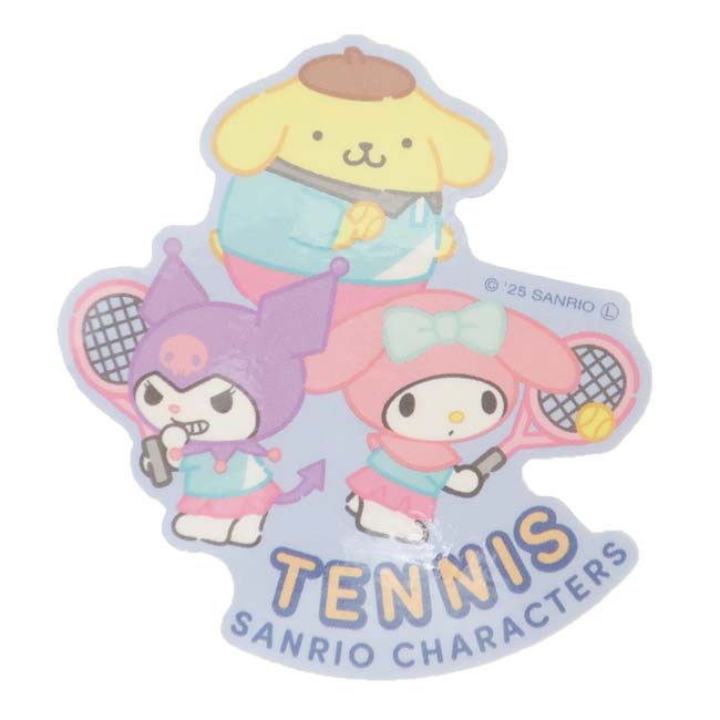 【スマホケースに貼りやすい】サンリオ(Sanrio) サンリオキャラクターズ ミニデコステッカー テニス部 部活 耐水耐光シール 屋外使用可 305798(25y5m)