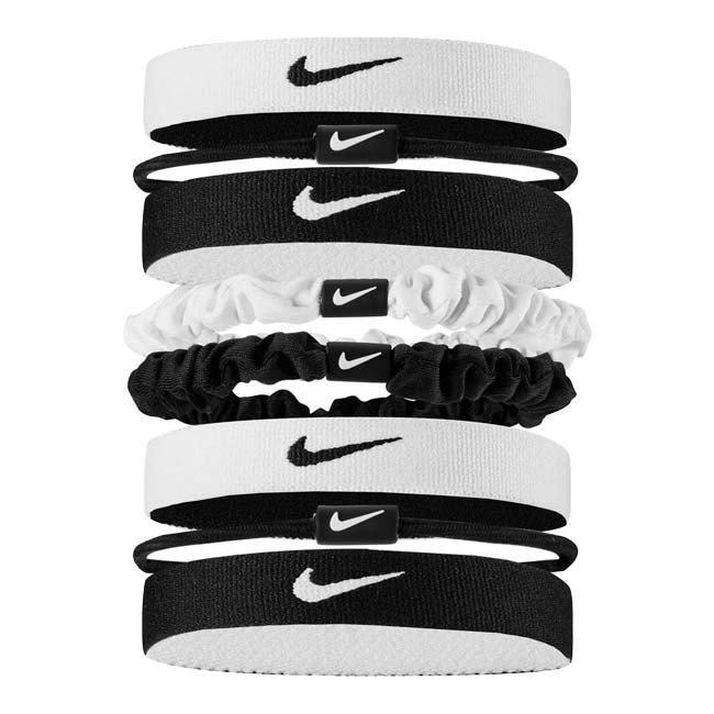 ナイキ(NIKE) FLEX フレックス クラシック ミックス ヘアタイ ヘアゴム 8本組 BN2086-127ホワイト×ブラック(25y4m)